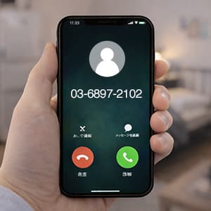 「0368972102」はライフカードから着信