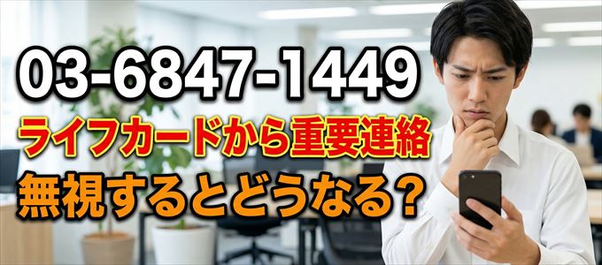 「0368471449」はライフカードから重要連絡