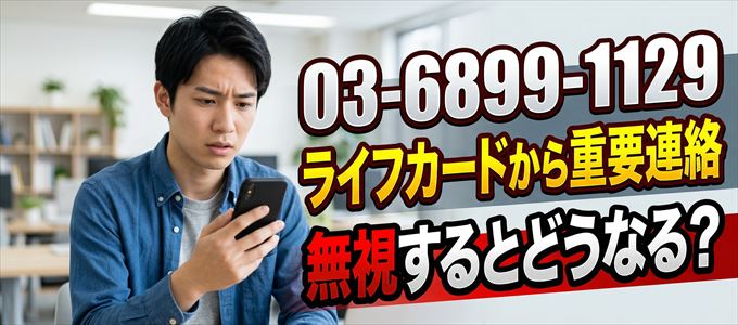 「0368991129」はライフカードから重要連絡